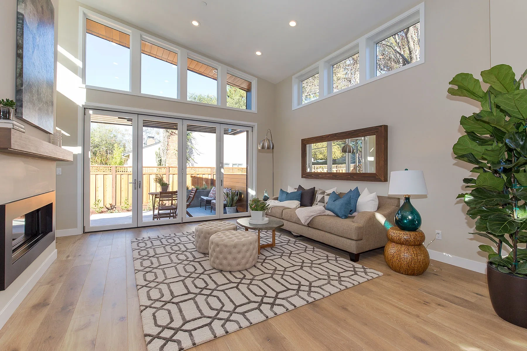O'Keefe by GHG Builders — great room with double-height windows